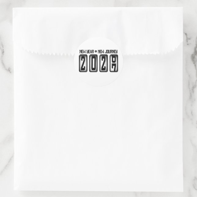2027 New Years Odometer Classic Round Sticker (Bag)