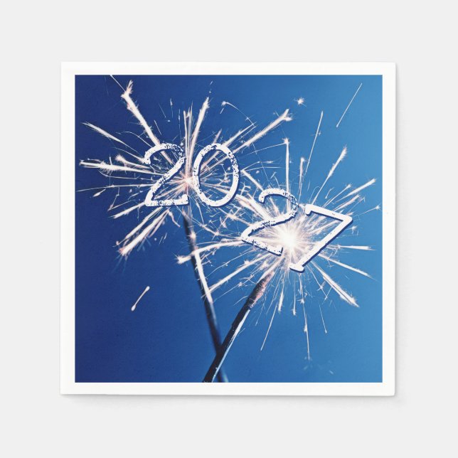 2027 New Years Sparklers Napkin (Front)