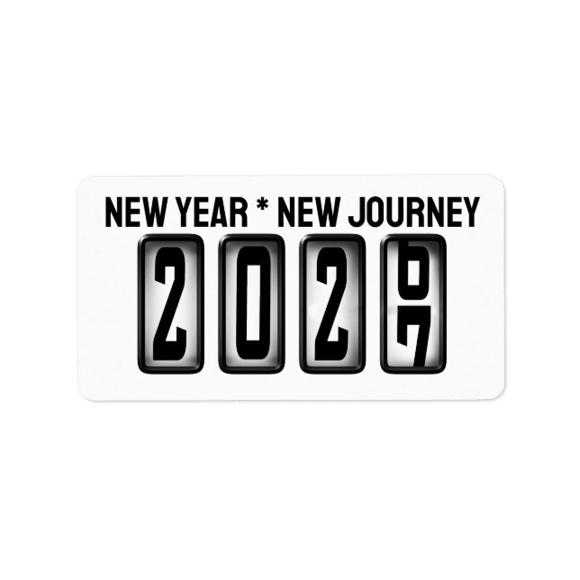 2027 Odometer New Years Label (Front)