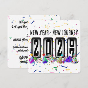 2027 Odometer New Years Party Invitation