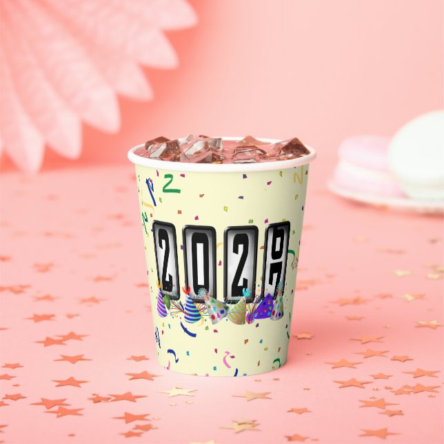 2027 Odometer New Years Party Paper Cups (Insitu)