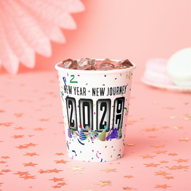 2027 Odometer New Years Party Paper Cups (Insitu)