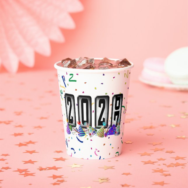 2027 Odometer New Years Party Paper Cups (Insitu)