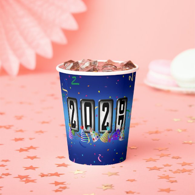 2027 Odometer New Years Party Paper Cups (Insitu)