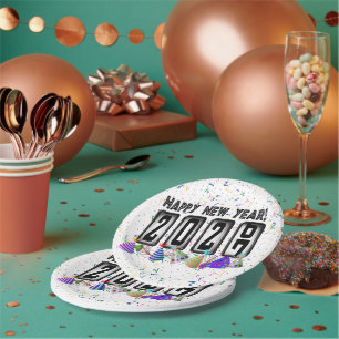 2027 Odometer New Years Party Paper Plate