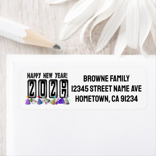 2027 Odometer New Years Return Address Label (Insitu)
