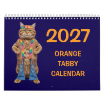 2027 Orange Tabby Cat Calendar