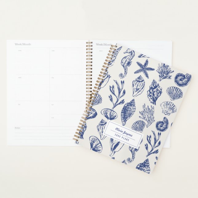 2027 Personalised Blue Nautical Ocean Planner (Display)