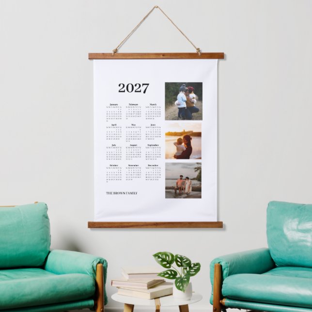 2027 Photo Calendar  Hanging Tapestry (Living Room)