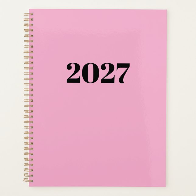 2027 Pink Colour Planner (Front)