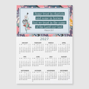 2027 Psalm 20:7 Trust in God Floral Calendar