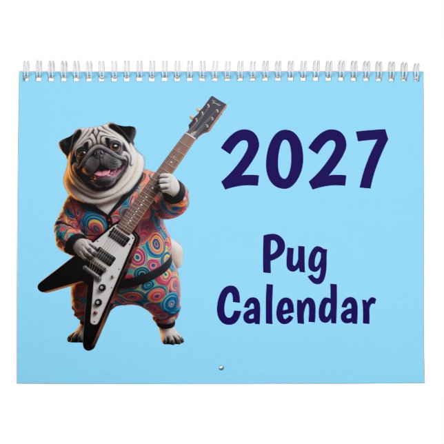 2027 Pug Dog Calendar (Cover)