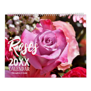 2027 Roses Calendar Wall Floral Flowers Rose