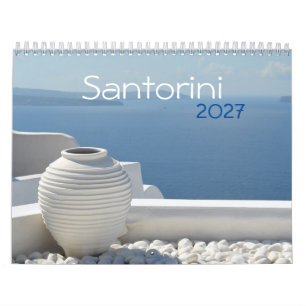 2027 Santorini Greek Island Calendar