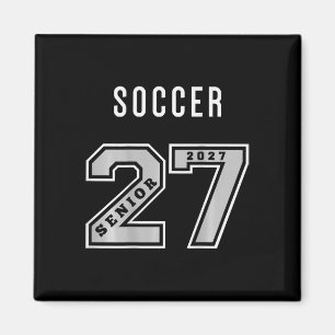 2027 Senior Soccer (on Back) Team Gift - 27 Senior Magnet