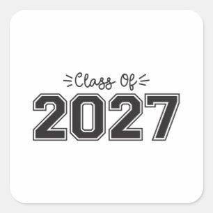 2027 seniors, Class of 2027 Graduation Square Sticker