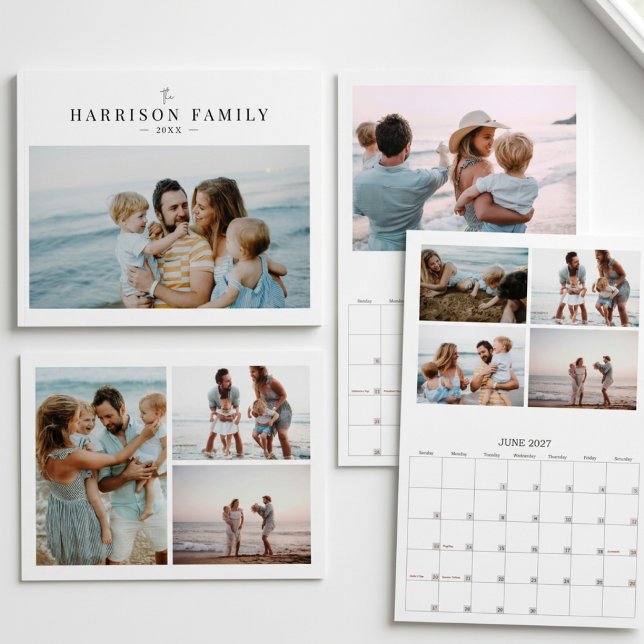2027 Simple Modern Custom Photo Collage Template Calendar (Creator Uploaded)