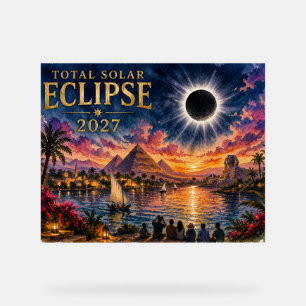 2027 Total Solar Eclipse Egypt Acrylic Sign