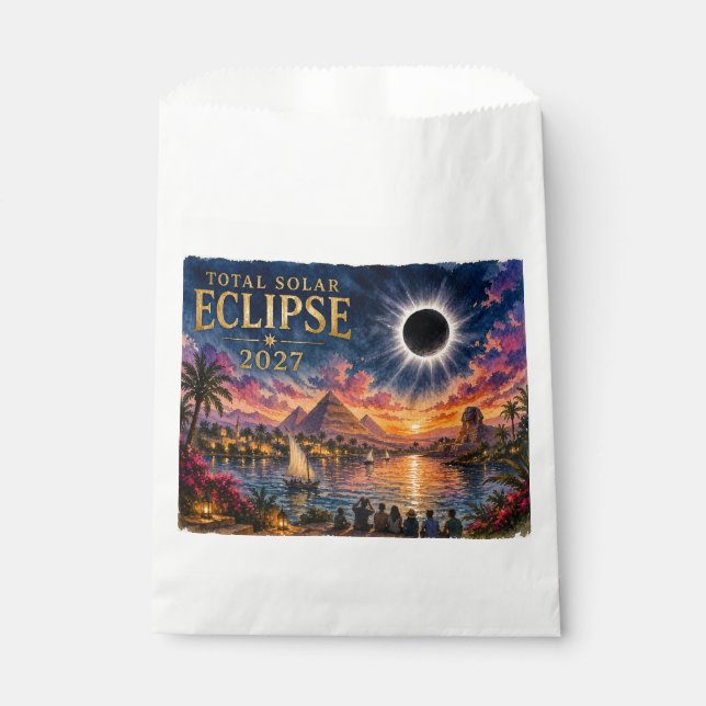 2027 Total Solar Eclipse Egypt Favour Bag (Front)