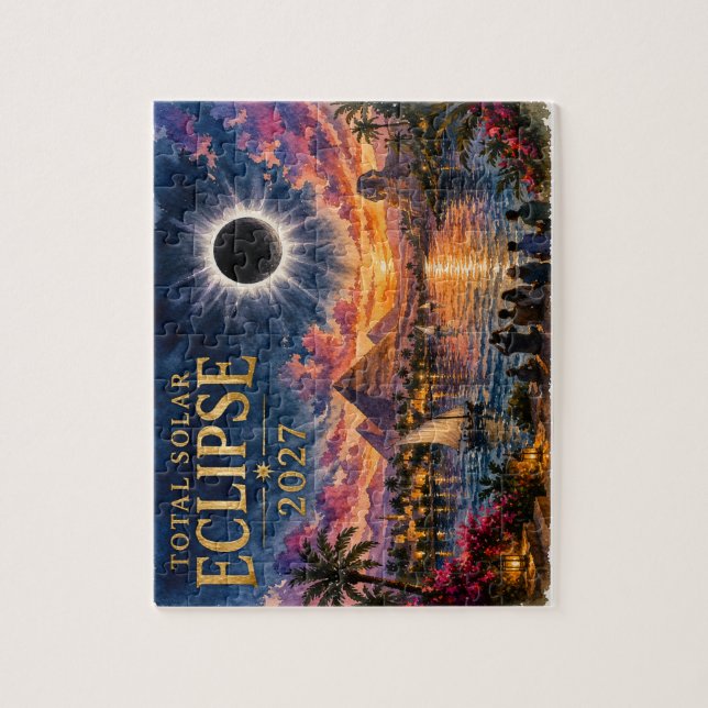 2027 Total Solar Eclipse Egypt Jigsaw Puzzle (Vertical)