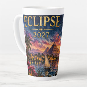 2027 Total Solar Eclipse Egypt Latte Mug