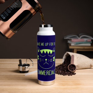 2027 Wake Me Up For Commercials Funny Water Bottle