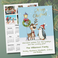 2027 Whimsical 6 Photo Personalised 2027 Calendar 