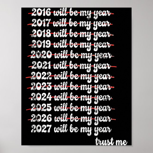2027 Will Be My Year Procrastination New Year Reso Poster (Front)