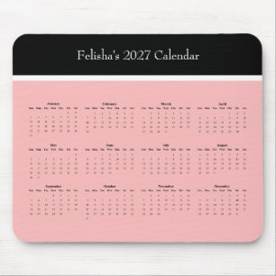 2027 Year-at-a-Glance Desk Calendar Mouse Pad