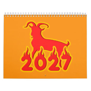 2027 Year Of The Fire Goat Calendar