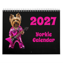 2027 Yorkie Dog Calendar