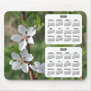 2028-2029 Dogwood 2 Year Calendar by Janz Mouse Pad