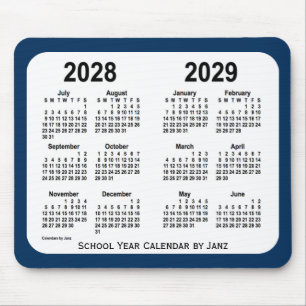2028-2029 Police Box Blue School Calendar by Janz Mouse Pad