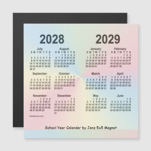 2028-2029 Rainbow School Year Calendar by Janz