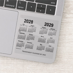 2028-2029 Transparent Calendar by Janz