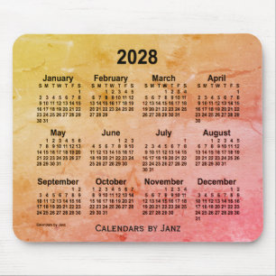 2028 Foiled Gray Calendar by Janz Mouse Pad