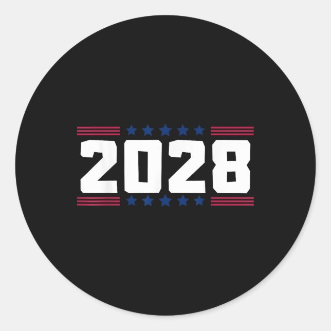2028 Funny Saying  Classic Round Sticker (Front)