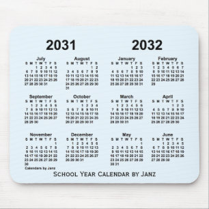 2031-2032 Alice Blue School Year Calendar by Janz Mouse Pad