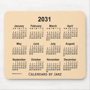 2031 Wheat Calendar by Janz Mouse Pad