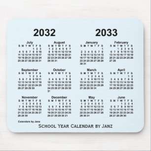 2032-2033 Alice Blue School Year Calendar by Janz Mouse Pad