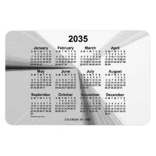2035 Vanishing Smoke Calendar by Janz 4x6 Magnet