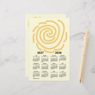 2037-2038 Sunny Days School Year Calendar by Janz Stationery