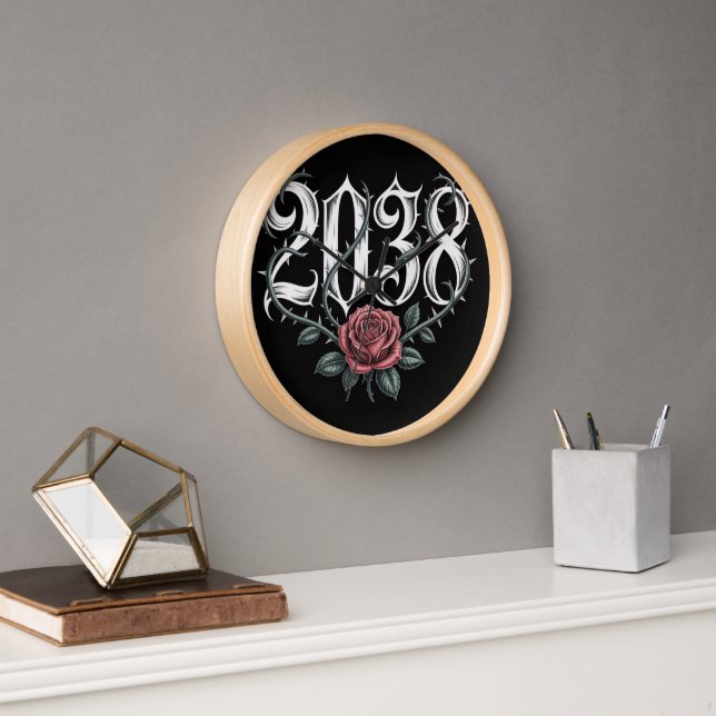 2038 Rose of Thorns" Clock (Office)