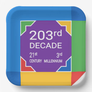 203rd Decade (New Year 2021—2030) Paper Plate
