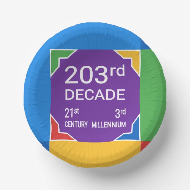 203rd Decade (New Year 2021—2030) Paper Plate (Front)