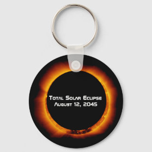 2045 Total Solar Eclipse Key Ring