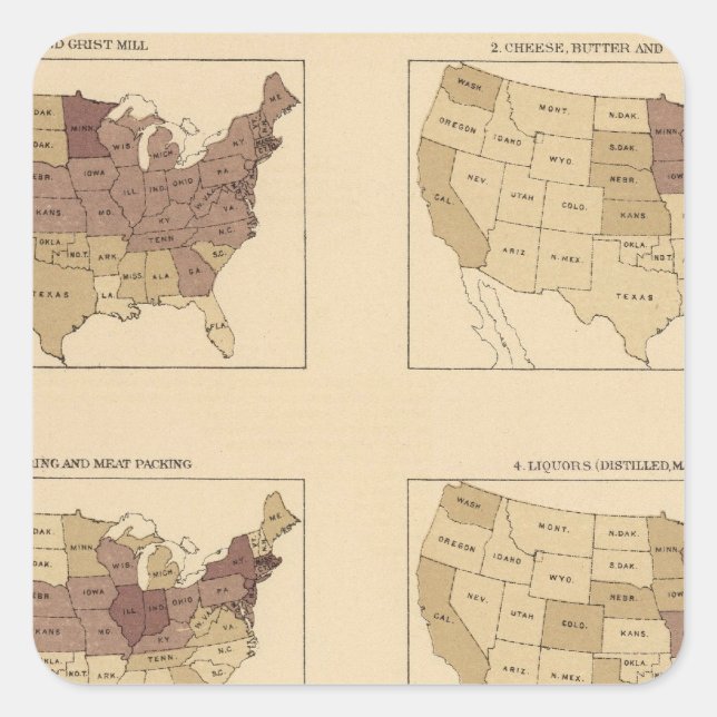 204 Manufactures/sq mile Square Sticker (Front)