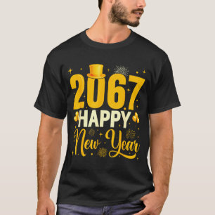 2067 Happy New Year Retro Funny 67 Six Seven Meme T-Shirt