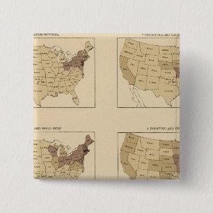 206 Manufactures/sq mile 15 Cm Square Badge