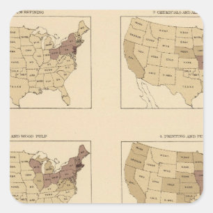 206 Manufactures/sq mile Square Sticker